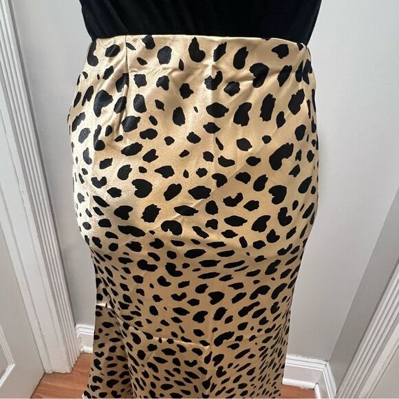 NWT Kourt midi Animal Print Tan and Black Skirt size xxs womens - Picture 16 of 16